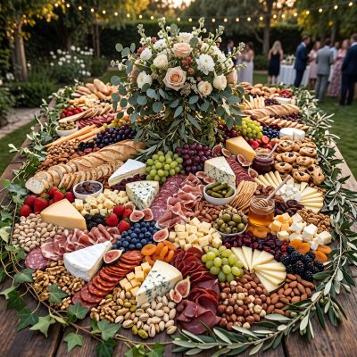 Mesa de grazing de charcuteria
